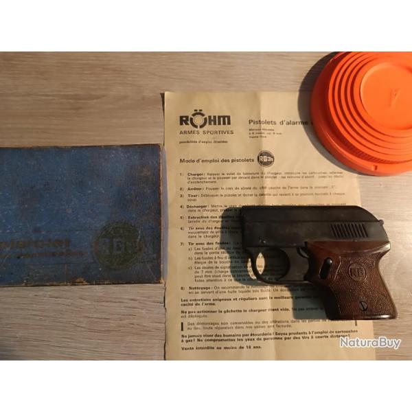 Pistolet RHOM RG3 Cal: 6mm + Bote et notice d'origine.