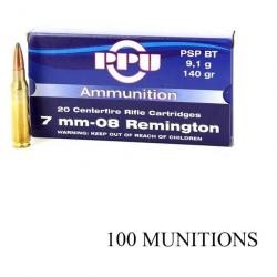 100 munitions 7-08 rem partizan PSP BT 140 grains 