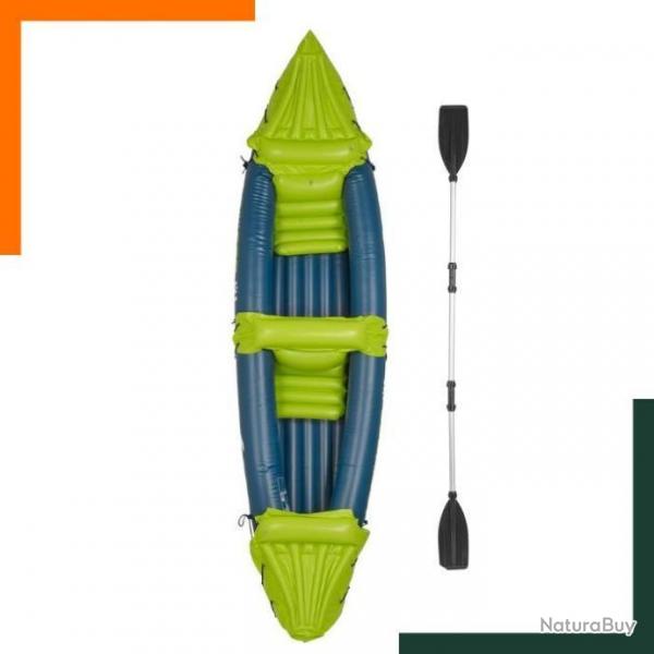 Kayak gonflable pour 2 personnes avec pagaie - Robuste et lger - 160kg - Rustine de rparation