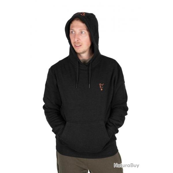 Sweat  Capuche FOX Collection Black & Orange Medium