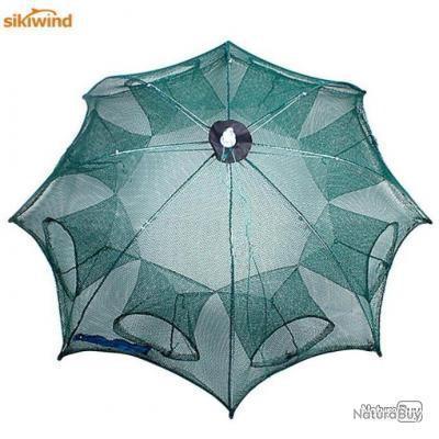 WINOMO Nasse Parapluie Nasse à Poisson WINOMO Pliable - Filet 95x95x60cm Vert Acier Piège Poissons Crabes