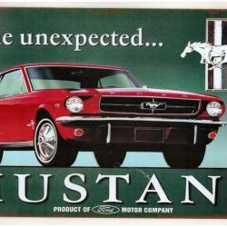 PLAQUE METAL FORD MUSTANG THE UNEXPECTED