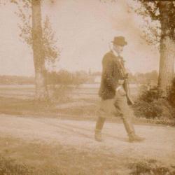 2/ PHOTO CHASSE vers 1880/1900 / Chasseur avec son fusil