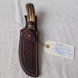 COUTEAU PACO MARGARIT HUNTER/ACIER 01/ CUSTOM KNIVES/NO RANDALL USA/CHASSE/COUTELIER/COLLECTION