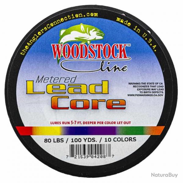 Tresse Woodstock line Metered Lead Core Line 80lb 100YDS (91m)