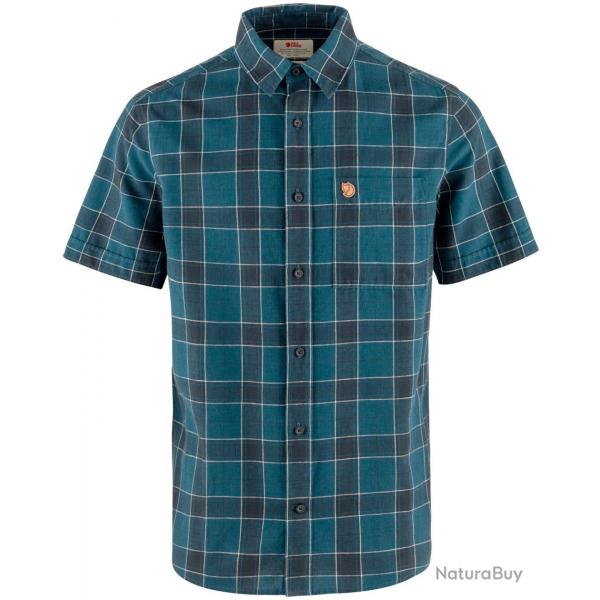 Chemise  manches courtes vik Couleur Indigo Blue Navy
