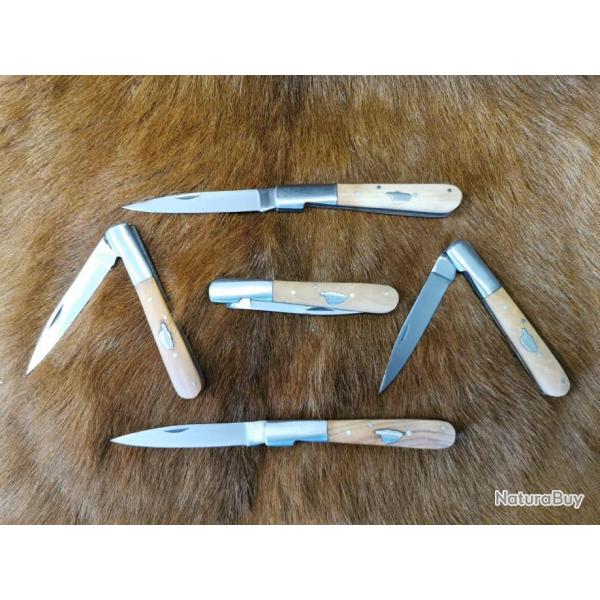 LOT DE 5 Couteaux de poche Vendetta manche bois 16.5 cm  avec  Carte  Corse2ghd 2