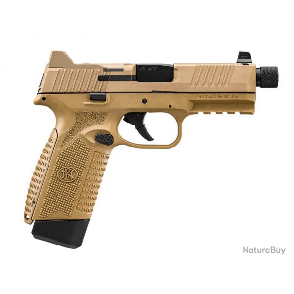 Pistolet semi automatique FN Herstal 545 Tactical 45 ACP FDE/FDE