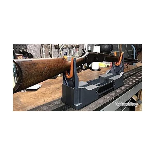 Support de Nettoyage Fusil Pliable avec 5 Accessoires Carabines Fond avec Espace de Stockage