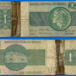 Bresil 1 Cruzeiro 1974 a 1979 Sign 18 Billet abimé Cruzeiros