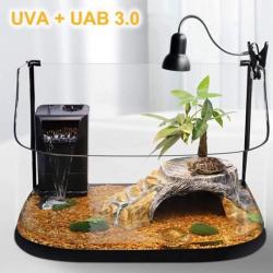 Lampe Chauffante Tortue Reptiles et amphibiens Minuterie 25W 50W - UVA UVB 360° aquarium