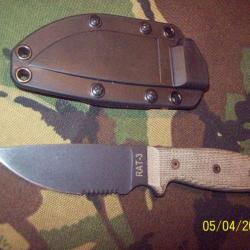 ONTARIO RAT 3 1095 SERRATED ONTARO KNIFE Co. Made In USA