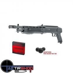 Pack Fusil T4E TB68 CAL 68 - 16J - 100 billes + 5 cartouches CO2