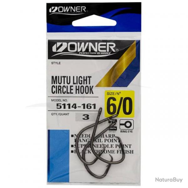 Owner Mutu Light Circle Hook 6/0