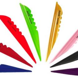 JET6 - Plumes SHARK 4" (x50) ROUGE DROITIER (RH)