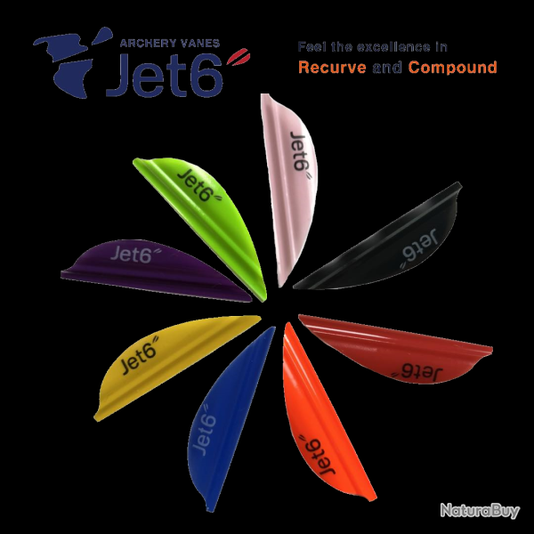 JET6 - Plumes 2" (x50) ROUGE DROITIER (RH)
