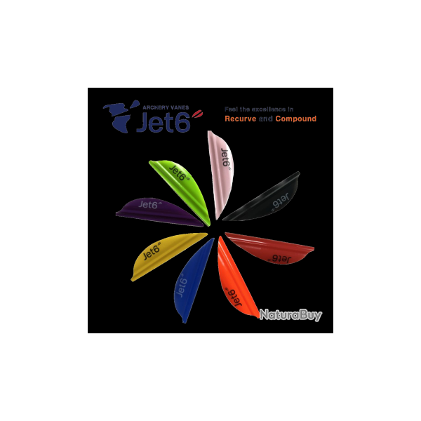 JET6 - Plumes 2.5" (x50) ROUGE DROITIER (RH)