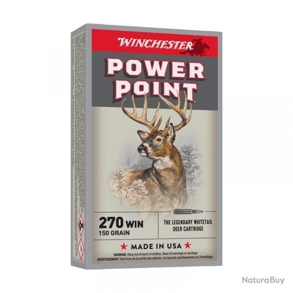 BOITE DE 20 CARTOUCHES WINCHESTER CAL.270Win POWER-POINT 150GR