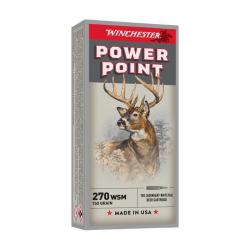 BOITE DE 20 CARTOUCHES WINCHESTER CAL.270WSM POWER-POINT 150GR