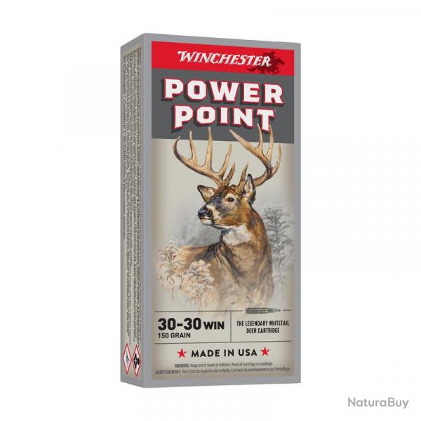 BOITE DE 20 CARTOUCHES WINCHESTER CAL.30-30Win POWER-POINT 150GR