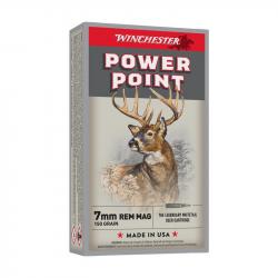 BOITE DE 20 CARTOUCHES WINCHESTER CAL.7mmRem POWER-POINT 150GR