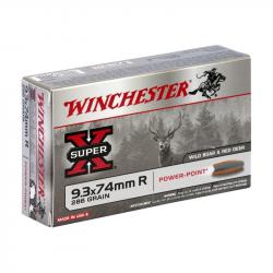 BOITE DE 20 CARTOUCHES WINCHESTER CAL.9.3x74R POWER-POINT 286GR