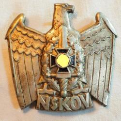 bel insigne aigle casquette d'officier allemand NSKOV - WWII