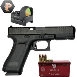 Pack OR ! Pistolet Glock 17 Gen5 Mos FS Cal.9x19 + Point rouge Vector Frenzy S + 50 Munitions 9x19