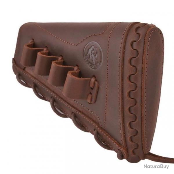 Busc de Crosse Tress en Cuir avec Cartouchire Cal . 357,. 30-30,. 38 - Chasse