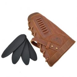 Busc de Crosse Tressé Cuir Cartouchière Cal.22, .22LR, .22MAG, .17- Chasse