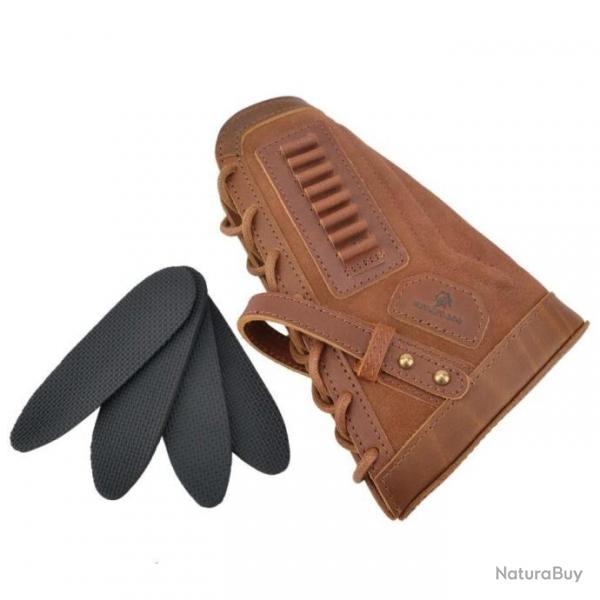 Busc de Crosse Tress Cuir Cartouchire Cal.22, .22LR, .22MAG, .17- Chasse