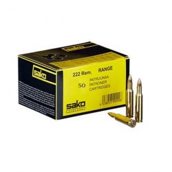 Cartouches SAKO Range FMJ 50 gr .222 (boite de 50)