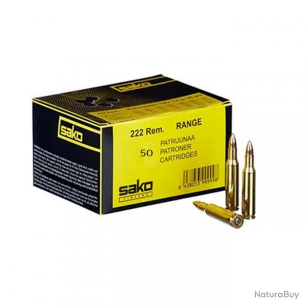 Cartouches SAKO Range FMJ 50 gr .222 (boite de 50)