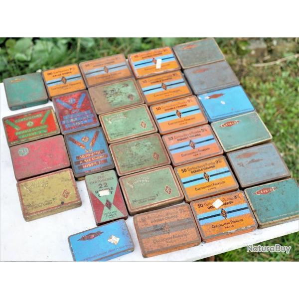 CHASSE rechargement - lot de 27 boites VIDES 9mm  collectionner CHASSE (forme rectangulaire) n4