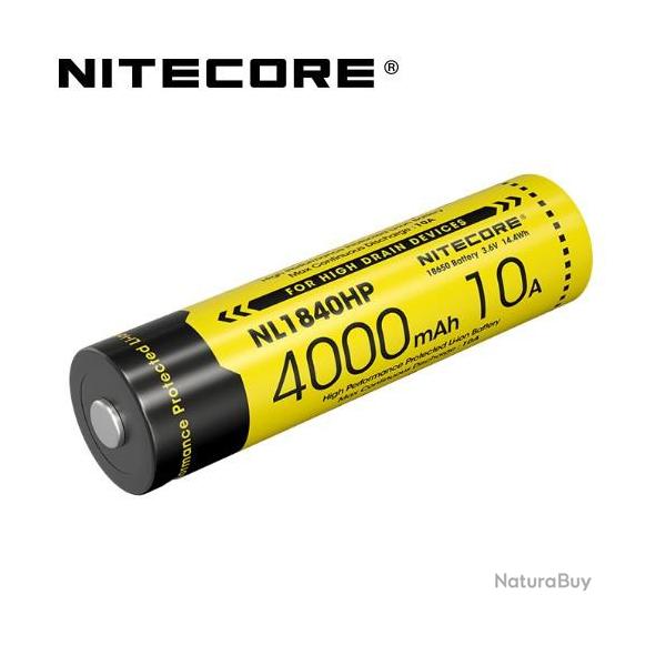 Batterie Nitecore NL1840HP 18650 - 4000mAh 3.6V protge Li-ion