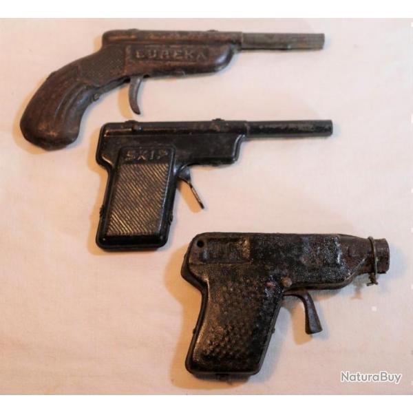 jouets - lot 3 pistolets jouets tle dont EUREKA et SKIP  - annes 50/60
