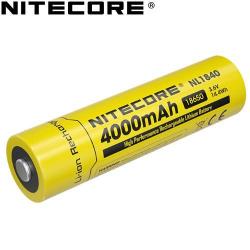 Batterie Nitecore NL1840 18650 - 4000mAh 3.6V protégée Li-ion