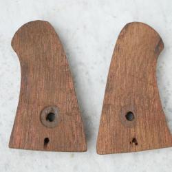 paire de plaquettes bois revolver type western - pour les dimensions, voir les photos