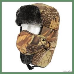 CHAPKA CAMOUFLAGE POLAIRE - CAGOULE DE CHASSE AVEC COUPE VENT AMOVIBLE AUTOMNE - LIVRAISON GRATUITE