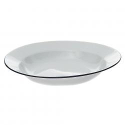 Assiette émaillée blanche