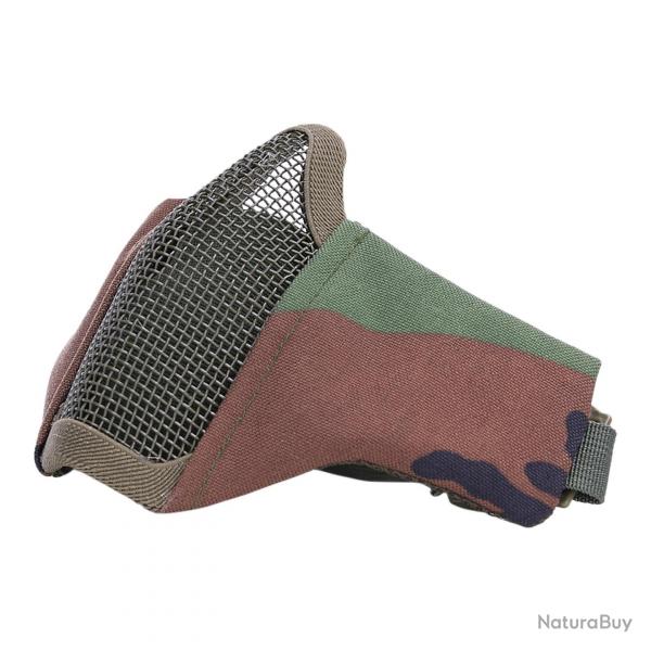Masque Airsoft grillage et nylon (Couleur Camouflage Woodland)