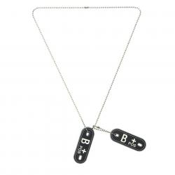 Dog tag PVC Groupe sanguin « B+ »