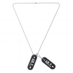 Dog tag PVC Groupe sanguin « AB+ »