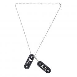 Dog tag PVC Groupe sanguin « A- »