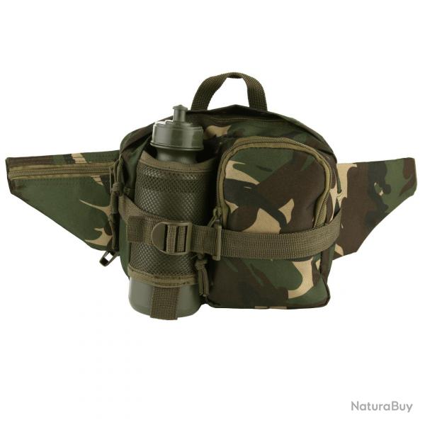 Sac de taille (ou banane) avec gourde (Couleur Camouflage Allemand)