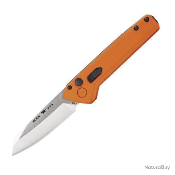 BU0838ORS Couteau automatique Buck Deploy Orange Wharncliffe