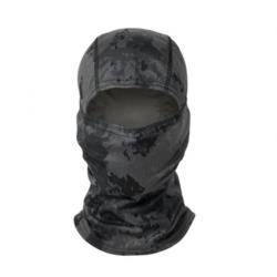 Noir et gris - Cagoule, tour de cou, cache-cou, masque integral - Camouflage, affût, chasse, airsoft