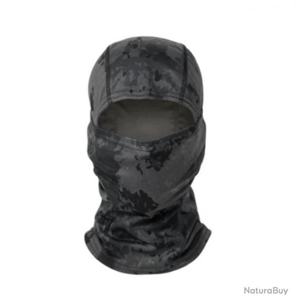 Noir et gris - Cagoule, tour de cou, cache-cou, masque integral - Camouflage, afft, chasse, airsoft
