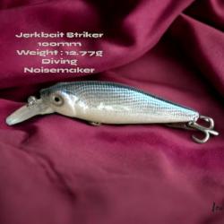 Jerkbait artisanal "SilverSlick" - Leurre dur de pêche pour brochets et perches