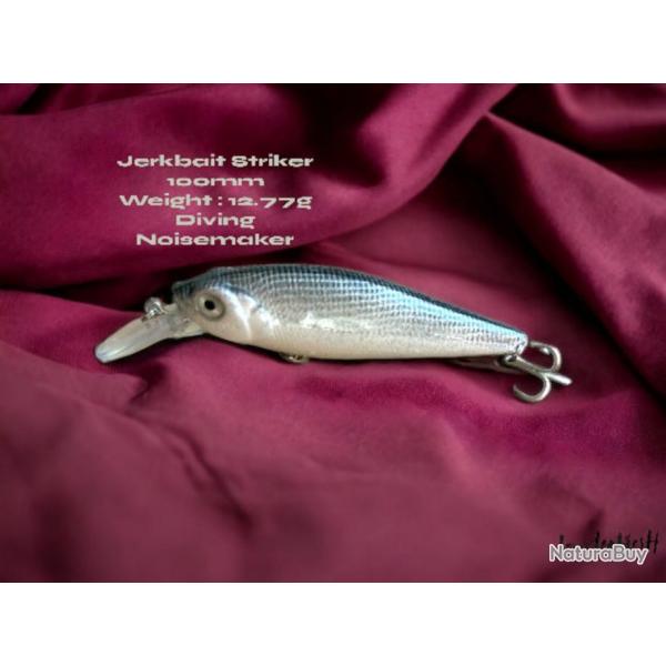 Jerkbait artisanal "SilverSlick" - Leurre dur de pche pour brochets et perches